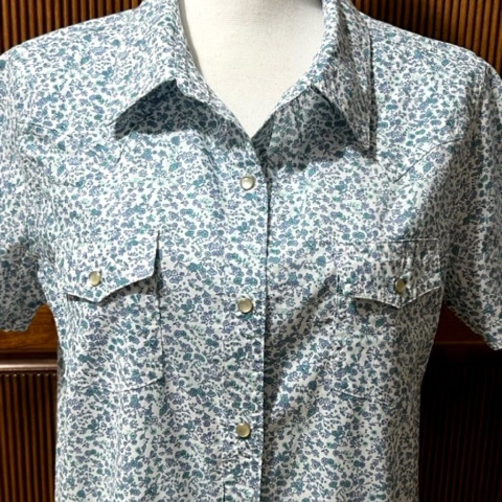 Wrangler Blue Floral Blouse